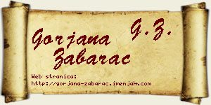 Gorjana Žabarac vizit kartica